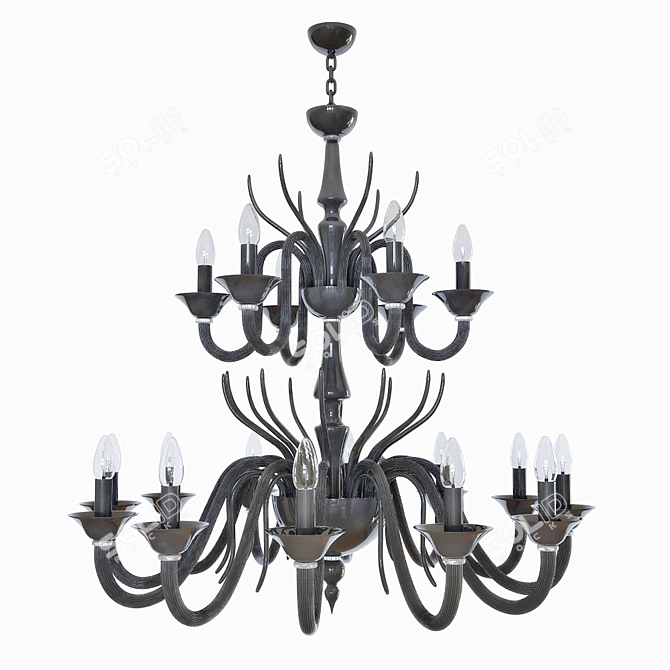 Luxurious Leucos Belzebu Chandelier - 18-Light 3D model image 1