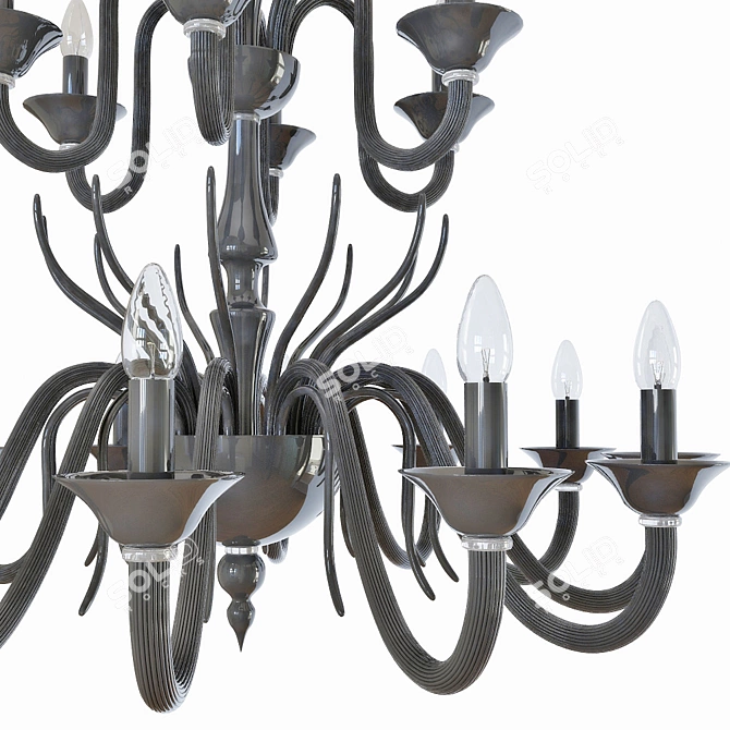 Luxurious Leucos Belzebu Chandelier - 18-Light 3D model image 2