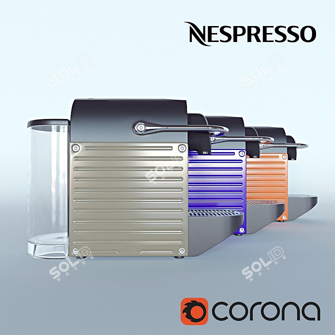 Compact and Stylish Nespresso Pixie Krups 3D model image 1