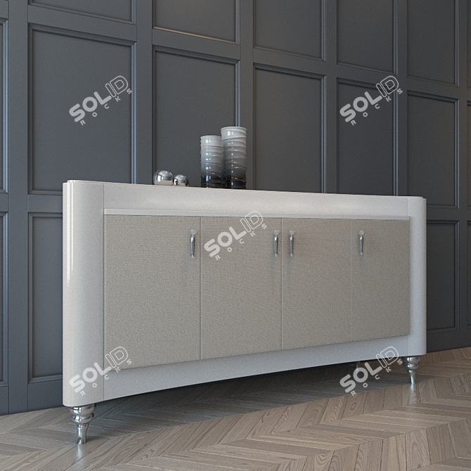 Modern Geometric Sideboard - ReDeco Monte Napoleone 3D model image 1