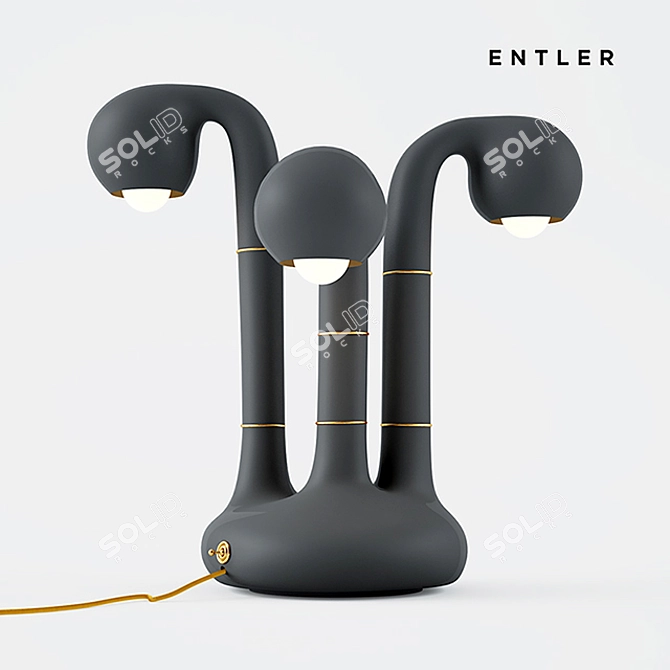 Entler Triple-Headed Desktop Lamp 3D model image 1