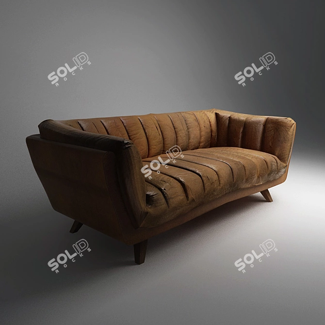 Carmel Deco Sofa: Elegant and Comfy 3D model image 2
