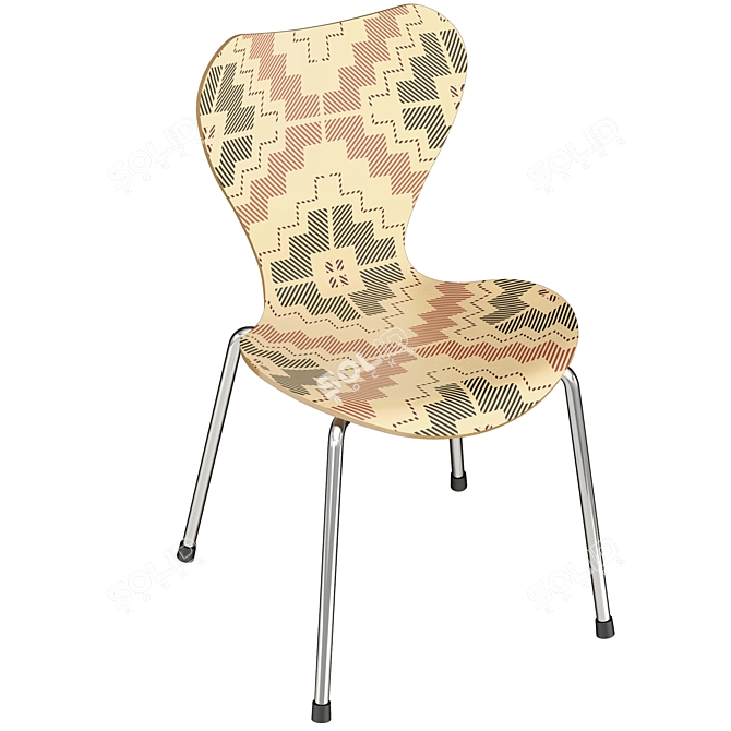 Ethnic Style Chair 3D model image 1