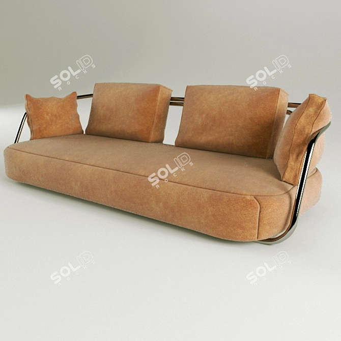 Modern Thonet Sofa: Timeless Elegance! 3D model image 1