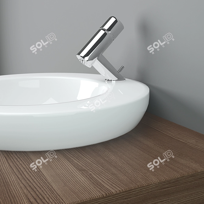 Elegant Laufen Washbasin 3D model image 2