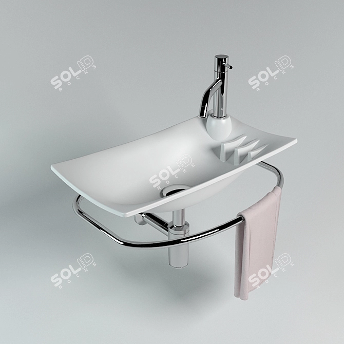 Decotec Feuille Mini Sink - HCPK71 3D model image 1