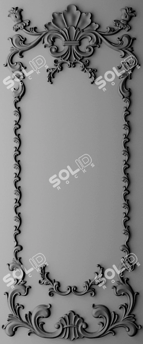 Elegant Stucco Frame 3D model image 2