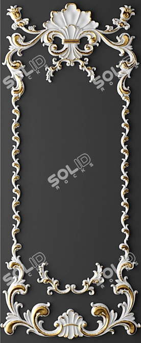 Elegant Stucco Frame 3D model image 3