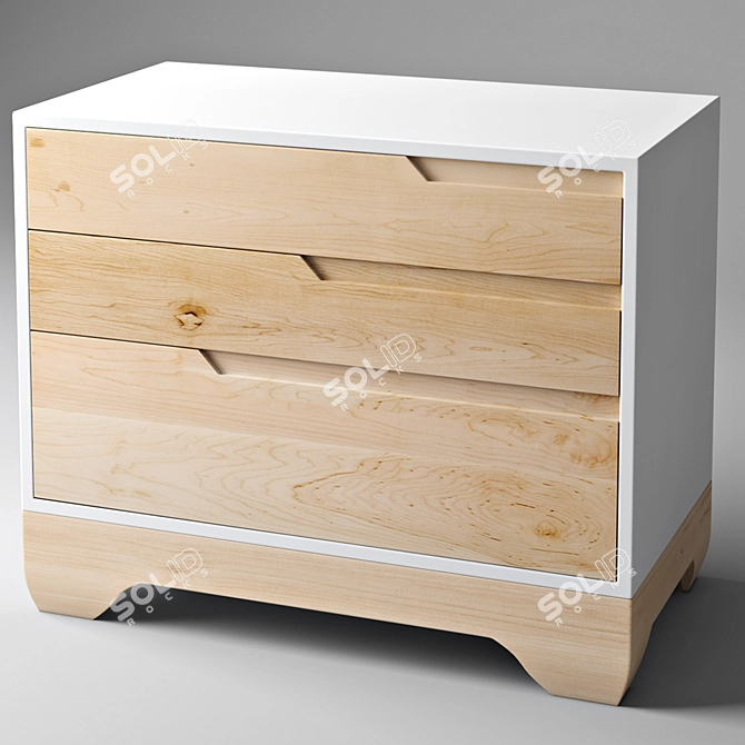 Echo Dresser: Stylish Chest for Modern Spaces 3D model image 1