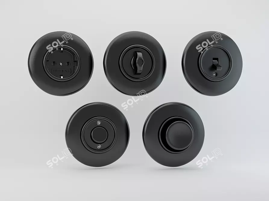 THPG Outlet Switches: Power and Control! 3D model image 1