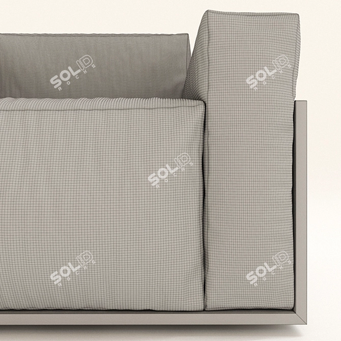 Title: Modern Cotton Upholstered Armchair 3D model image 3