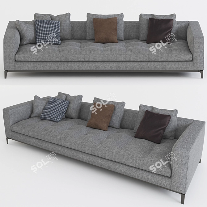 Andersen Quilt Sofa: Luxurious Comfort for Your Living Room 3D model image 1