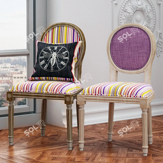 Cozy Tissue Chairs by Les Toiles 3D model image 1