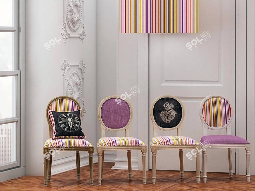 Cozy Tissue Chairs by Les Toiles 3D model image 3