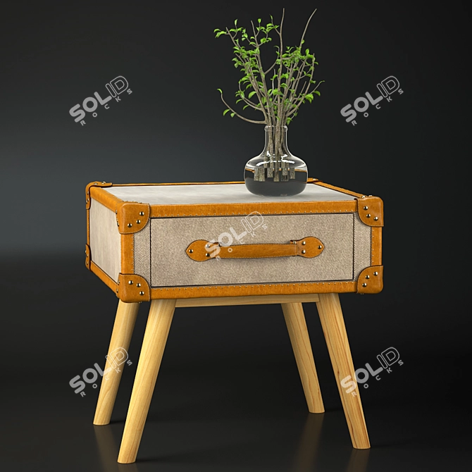 Traveler's Trunk Table 3D model image 1