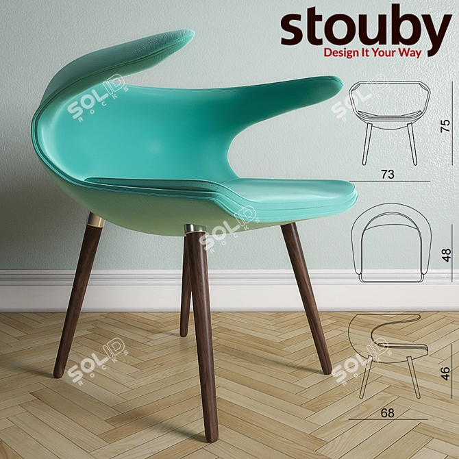 Stylish and Comfortable Frost Chair 3D model image 1