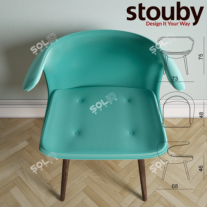 Stylish and Comfortable Frost Chair 3D model image 2