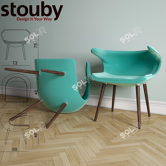 Stylish and Comfortable Frost Chair 3D model image 3