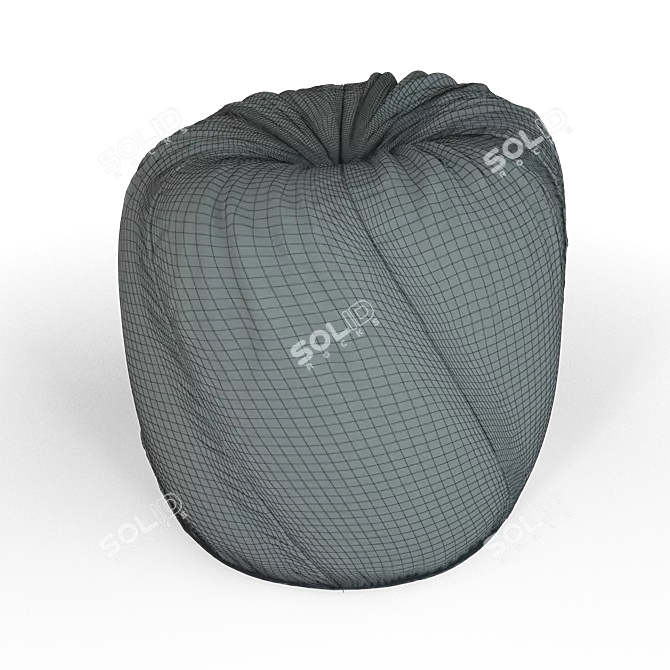 Modern Tornado Pouf: Soft, Versatile & Stylish 3D model image 2