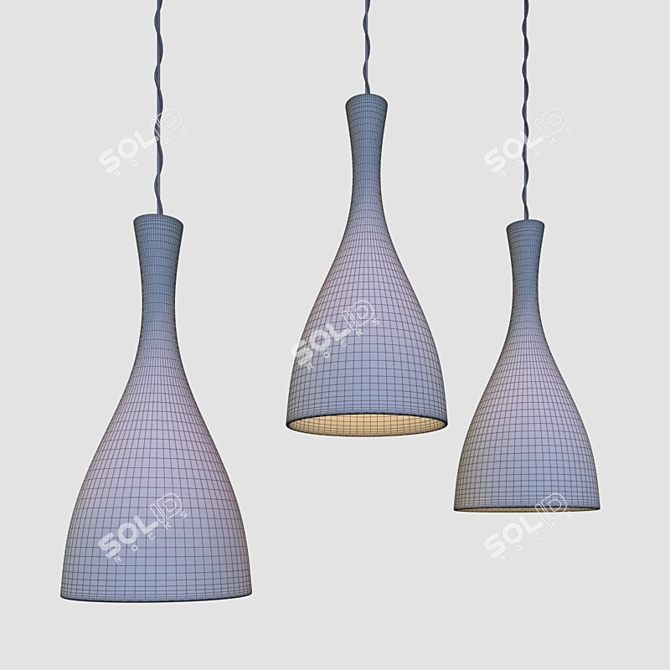 Elegant Olimpia Pendant Light 3D model image 2