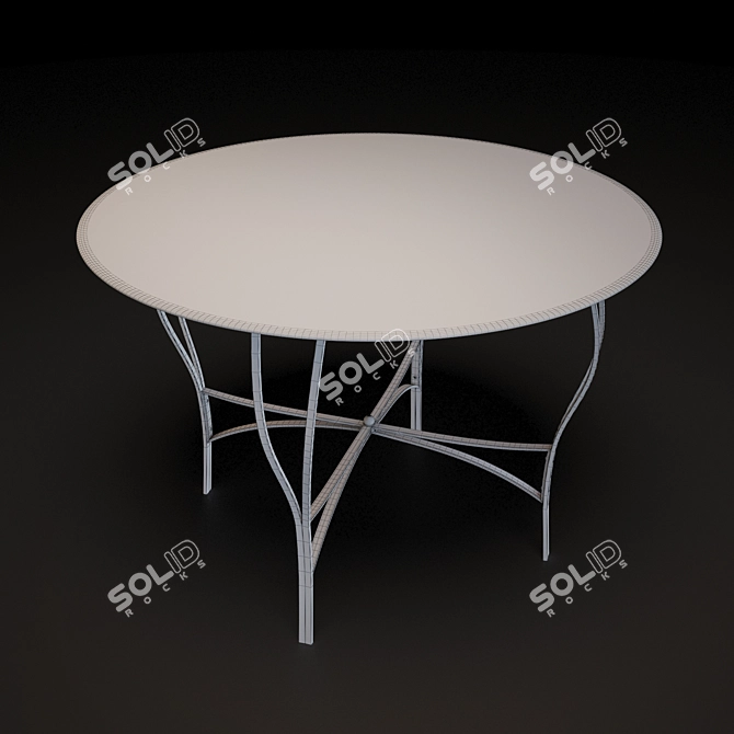 Elegant Forge Glass Top Table 3D model image 2