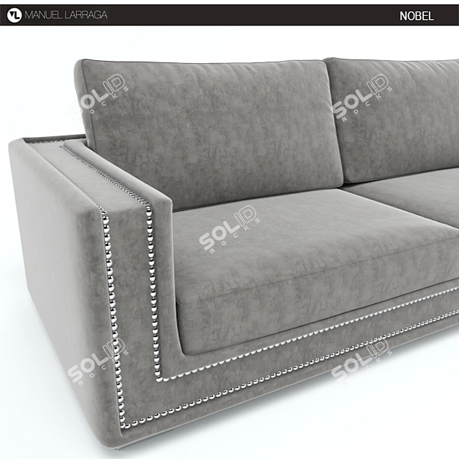 Nobel Manuel Larraga Chair: Timeless Elegance 3D model image 2