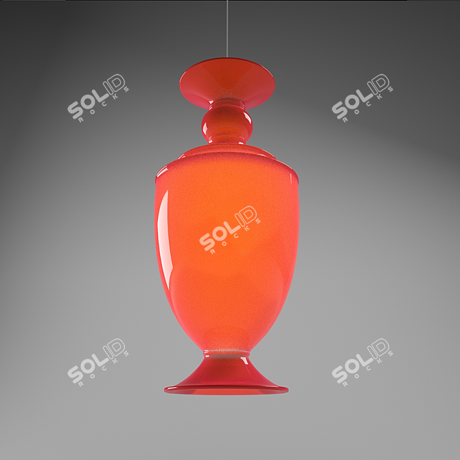 Italian Murano Glass Abate Zanetti Ardente 3D model image 1