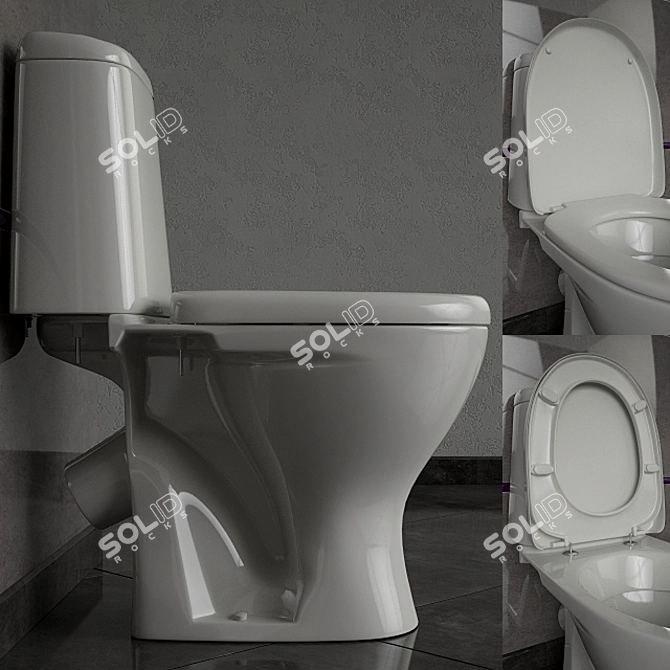 Compact WC Original Set 3D model image 2