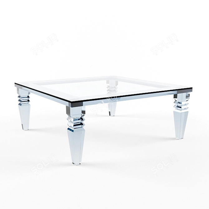 Contemporary Acrylic and Glass Coffee Table 3D model image 2