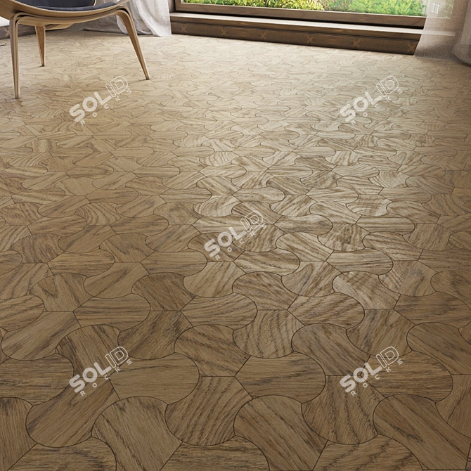 Handmade Parquet Component Set 3D model image 1