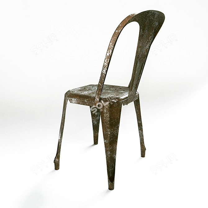 Vintage Loft Chair 3D model image 2