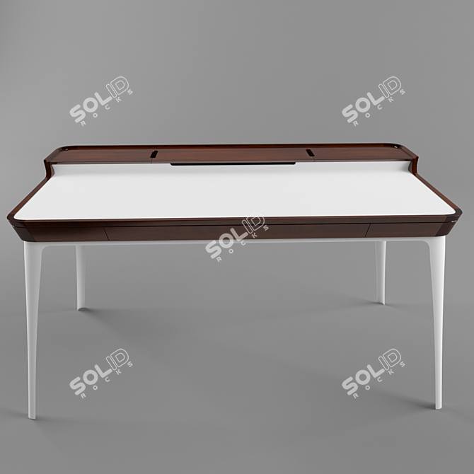 Sleek Airia Desk: Contemporary Elegance 3D model image 2