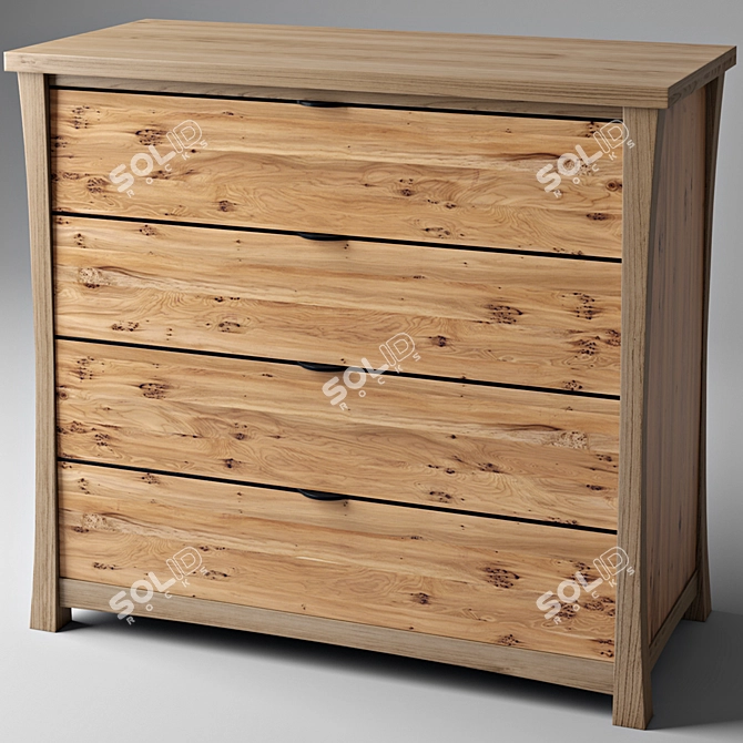 Elegant Ruby Chest with 3D File 3D model image 1