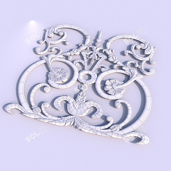 Title: Elegant Carved Baluster - Exquisite Design 3D model image 2