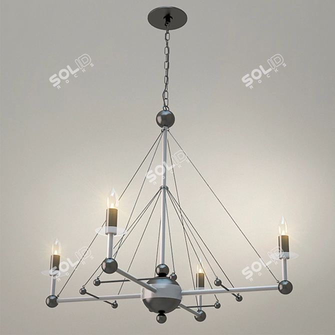 Modern Gothic Lamp with Silicone Elements 3D model image 1