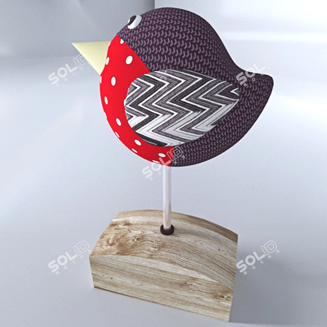 Delicate Decor Bird - Perfect for Children's Room 3D model image 1