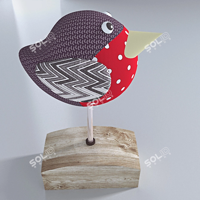 Delicate Decor Bird - Perfect for Children's Room 3D model image 2