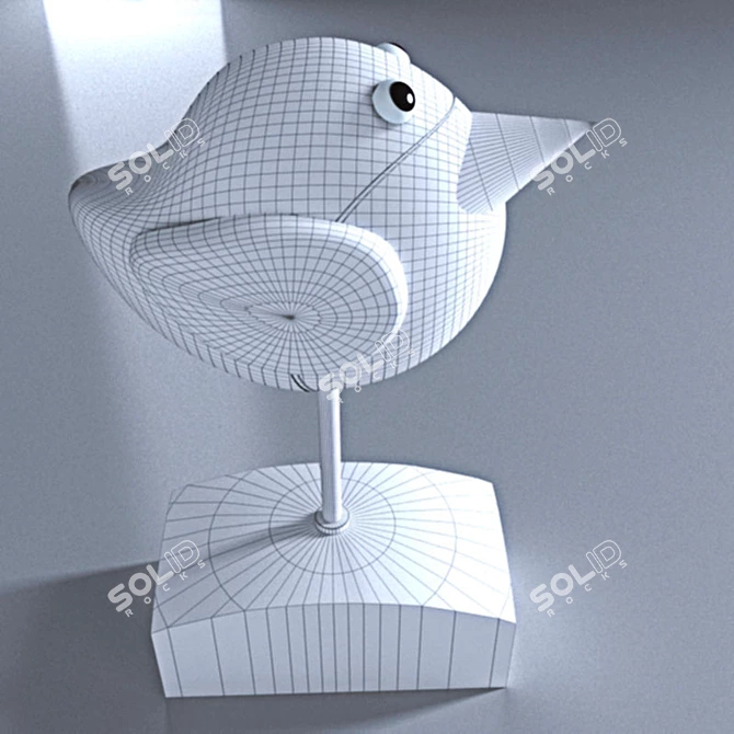 Delicate Decor Bird - Perfect for Children's Room 3D model image 3