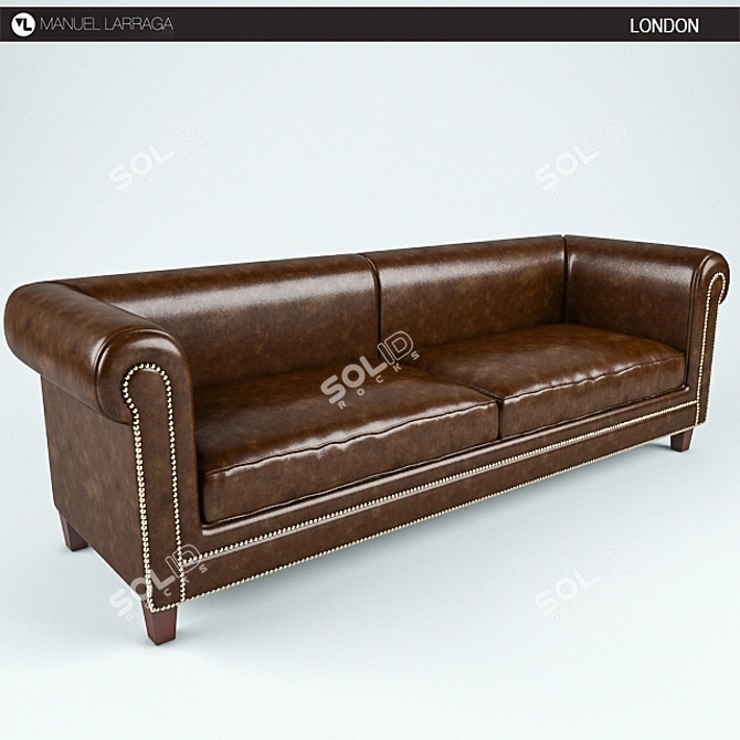 Sleek LONDON Sofa 3D model image 1