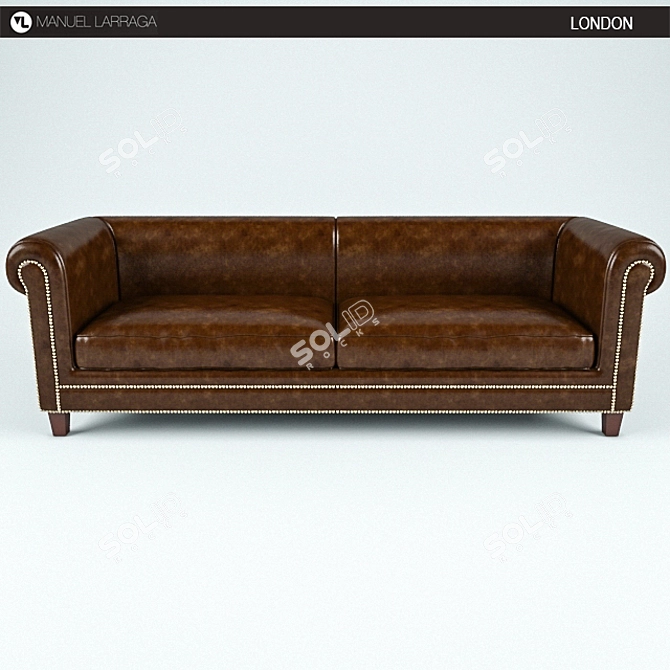 Sleek LONDON Sofa 3D model image 2