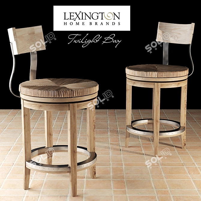 Twilight Bay Dalton Counter Stool 3D model image 1