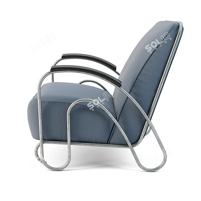 Brett Industrial Loft Armchair 3D model image 3