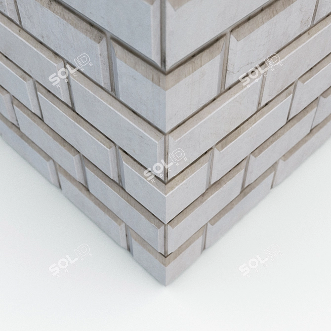 Sleek Brick Tiles - Exteriors or Interiors 3D model image 2