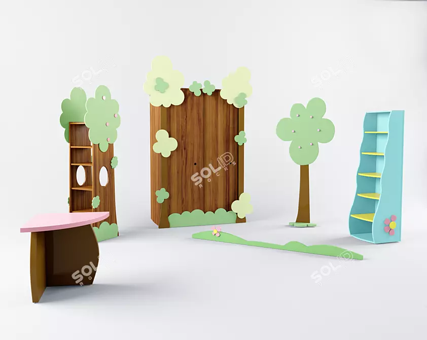 Enchanting Forest Furniture Collection 3D model image 1