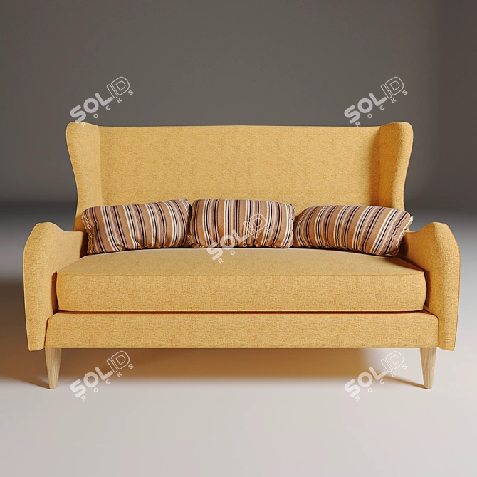 Greta Cosmorelax Double Sofa - Comfortable and Stylish 3D model image 1