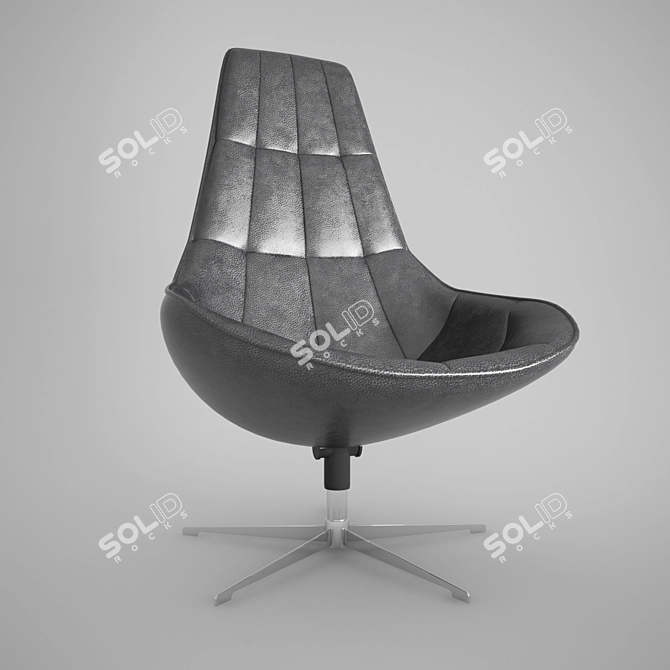 Luxury Leather Armchair: Boconcept Boston 3D model image 1