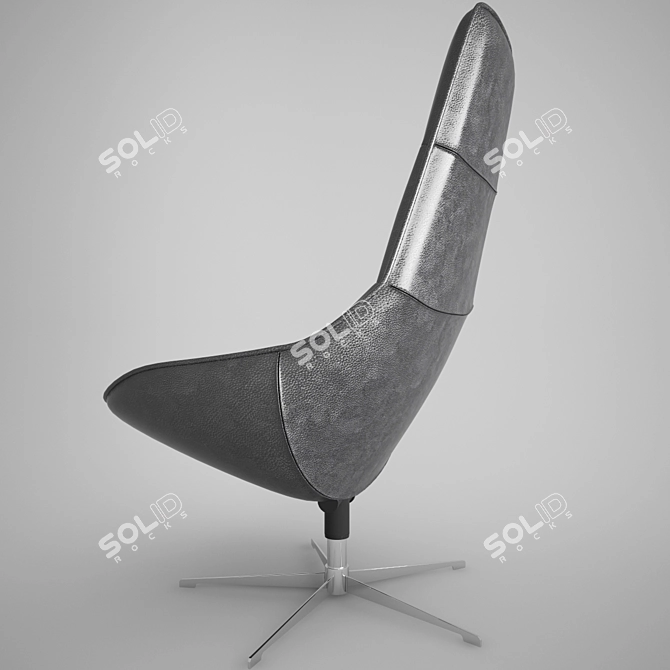 Luxury Leather Armchair: Boconcept Boston 3D model image 2