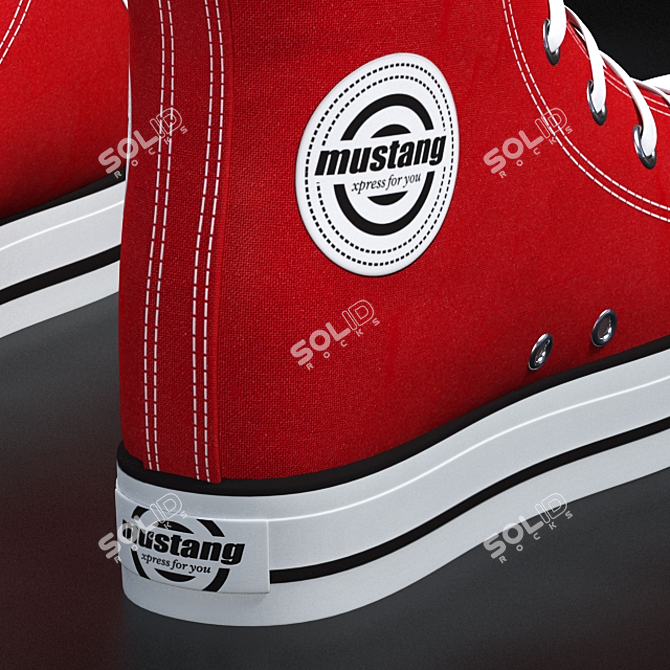 Classic Mustang Sneakers 3D model image 2