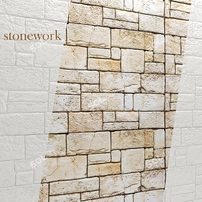 Sturdy Stone: Versatile Masonry Solution 3D model image 2