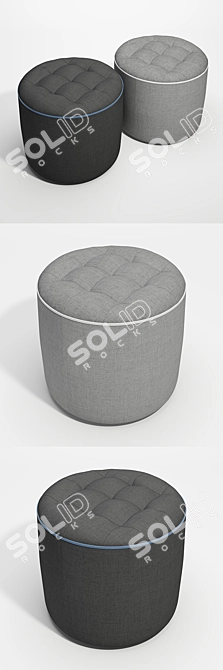 BOLIA Tuckln Pouf - Versatile & Stylish Seating 3D model image 1